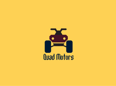 quadmotors design flat logo minimal vector