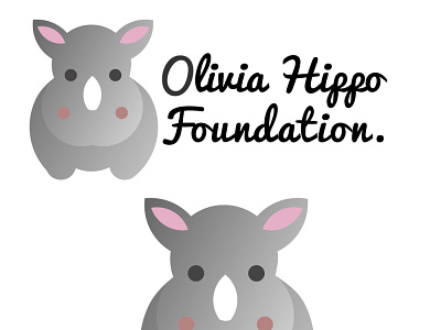 Oliviahippofoundation design flat logo minimal vector