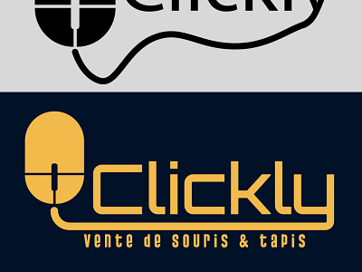 clickly design flat logo minimal vector