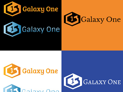 Galaxyone design flat logo minimal vector