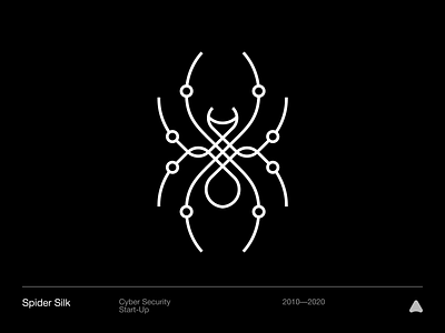 Spider Silk abstract black branding design icon logo mark silk simbol spider vector