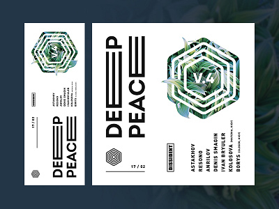 Deep Peace Poster flower font graphic green music poster typography
