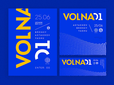 Volna 01 blue dots font graphic music poster typography