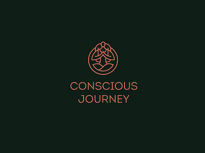 Conscious Journey green logo logomark logotype travel yoga