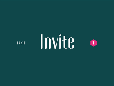 +1 invite abstract brand dribbble green invation invite logo tipography