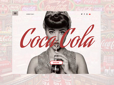 Coca cola branding design ui ux