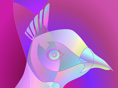 Peacock abstract artist bird illustration vector