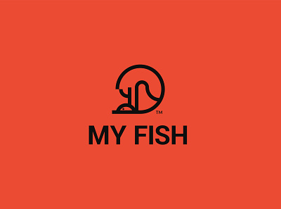 My fish logo design branding cat design fish graphic design icon identity illustration logo minimalism modern logo my fish vector