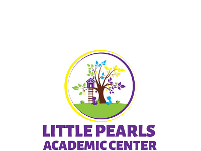 Little pearl academy design educational logo icon logo design minimilist preschool logo vector