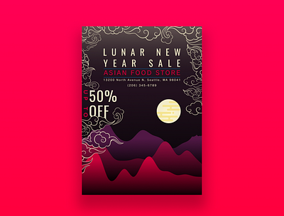 Asian Food Center Sale Graphic design digitalmarketing figma illustration