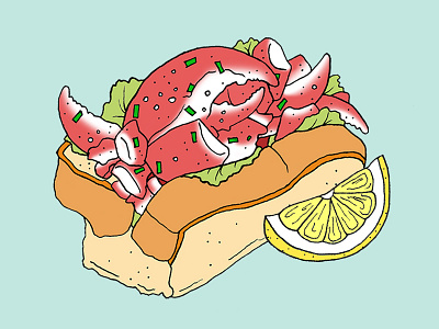 Lobster Roll food illustration lobster lobsterroll