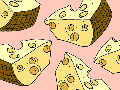 Cheese art cheese food illustration swiss
