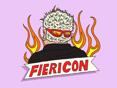 Fiericon art design fieri fiericon fire food guy guy fieri illustration