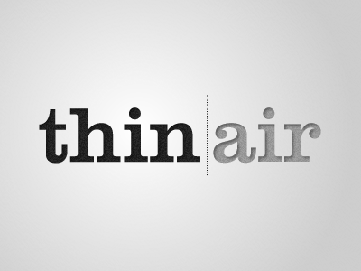 Thin Air logo 1 clarendon embossed logo