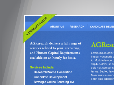 AGR Mock 1 blue corporate design green web