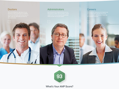 What's your AMP Score? doctor hospital medical ui web website yikes gradients and shadows