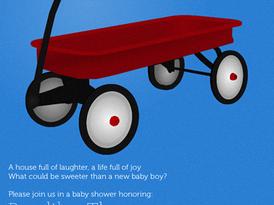 Baby Shower Illustration baby shower illustration radio flyer vector wagon