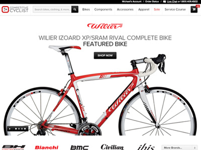 Competitive Cyclist bike competitive cyclist css cyclist ecommerce mountain bike road bike web design