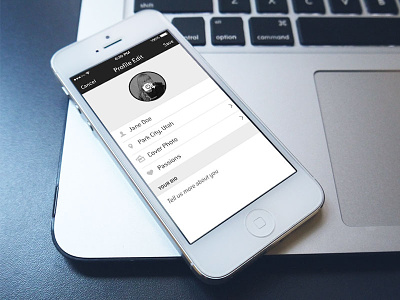 Backcountry iPhone App - Edit Profile app edit ios7 iphone profile upload