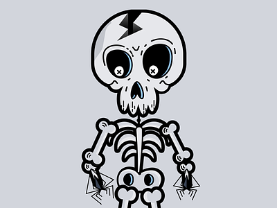 "Zeax" the Skeleton halloween illustration skeleton