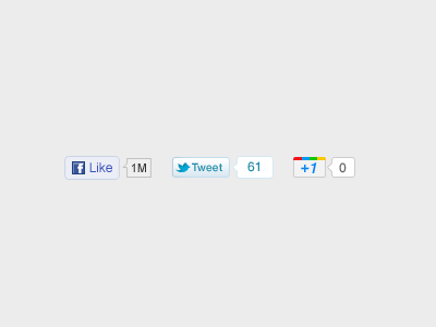 Social Buttons buttons facebook google social twitter