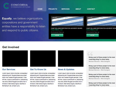 Concordia concordia graphic design website