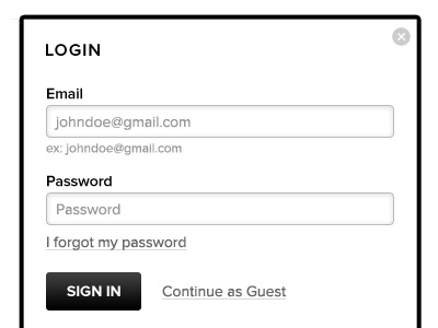 Login by Michael Stevens on Dribbble