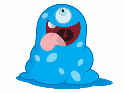 Blue Monster Blob.... illustration monster