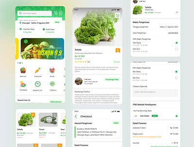 Pesan Sayuran Segar app design ui ux
