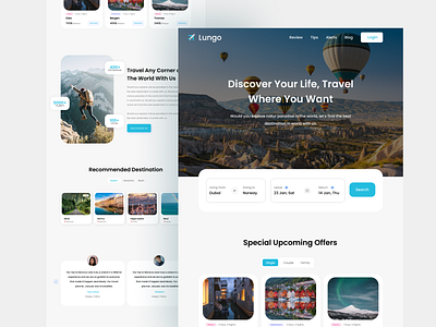 Travel Agency - Landing Page UI agency cappadocia destination dubai graphic design home journey landing page logo norway travel traveller ui ui design uiux ux web