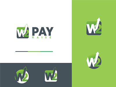 W2 Pay Raise consultancy finance logo initial logo logo vector