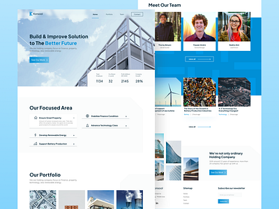 Konsool - Holding Company Website blur elegant holding holding company landingpage modern ui uidesign web web design website website design