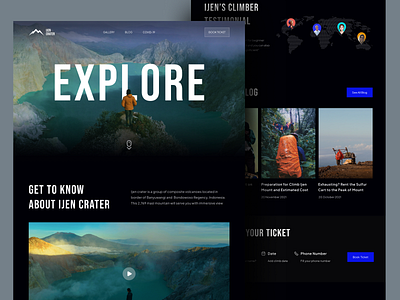 Ijen Crater - Mountain Travel Website Exploration