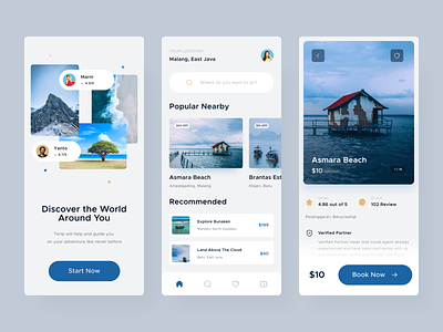 Terip - Travel App Mobile by Thoriq Ahmadi for Pickolab Studio on Dribbble