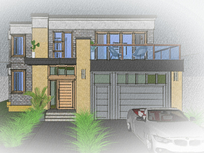 Modern House architecture design exterior design revit sketchup