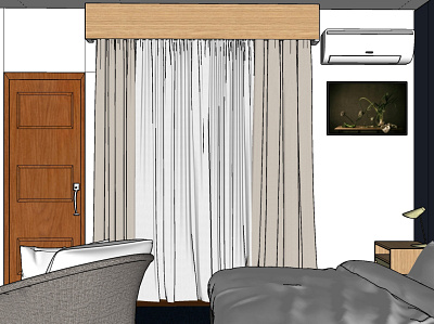 Bedroom architecture interior decor interior design sketchup
