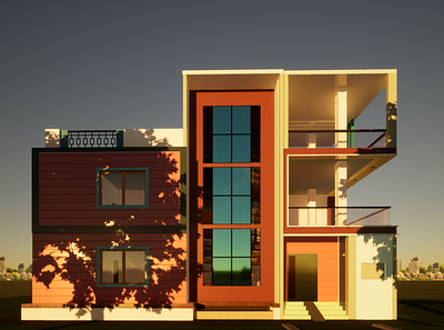 Duplex Design 090721 animation architecture design exterior design interior design revit sketchup