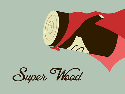 Super Wood branding cartoon character flat graphic icon illustration logo lumber lumberjacks vector wood