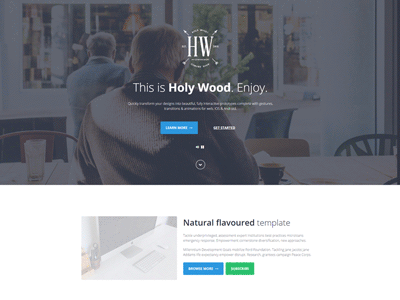 Sneak peek #1 - Holy Wood HTML Template