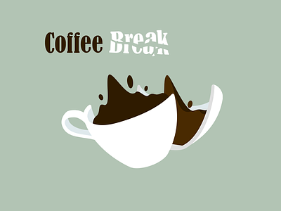 Coffee Break branding cartoon coffee cup flat graphic illustration logo lumberjacks vector