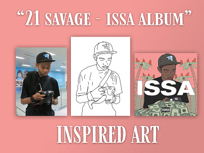 21 Savage - Issa Album, Illustration album album cover album cover design branding cartoon cartoon illustration design hiphop illustration music