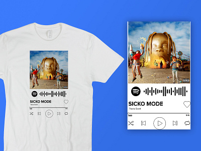 Spotify Music Player on T Shirt clothes hiphop music player playlist playlist cover spotify spotify cover t shirt