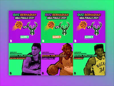 NBA Quiz banners brand identity branding branding design design illustration instagram design ui