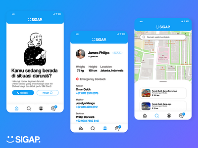 SIGAP - Emergency App application mobile product design ui web design