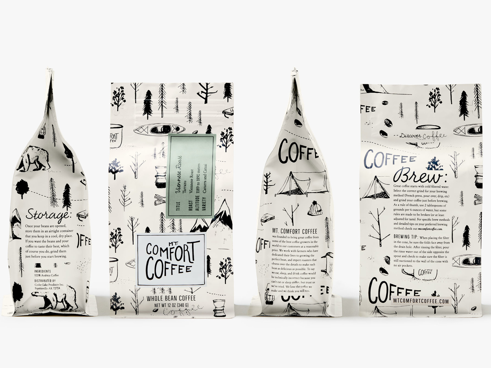 Mt. Comfort Coffee Branding & Packaging Design by Nicole LaFave for