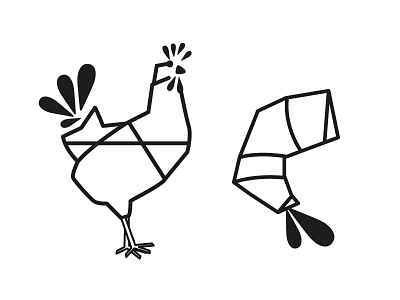 Chicken or Shrimp? branding chicago chicken design womb food food truck icon menu mexican rhode island shrimp