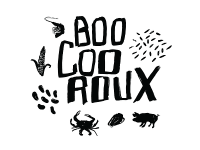 Boo Coo Roux Cajun Food Truck brand identity branding cajun chicago design womb farm food food truck french lettering logo restaurant
