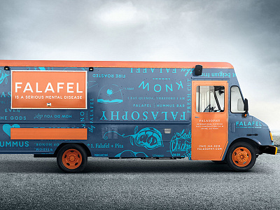 Falasophy Food Truck brand identity branding california design womb falafel food truck illustration mediterranean mobile restaurant