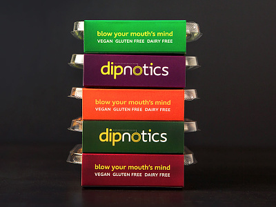Dipnotics Packaging Design brand identity branding chicago dip food packaging logo packaging design product san jose sleeve