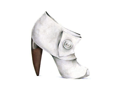 "Fancy" Omelle Bootie color pencils design design womb drawing footwear illustration marker nicole lafave omelle shoe